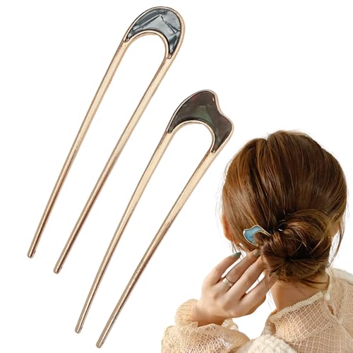 U-förmige Haarspange, Vintage-Haargabelnadel für Damen, elegantes Haar-Accessoire für Damen, ideal für Dutts und French Twists, entworfen für einen sicheren Halt (G) von generic