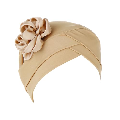 generic Elastische Haarbänder Eid Al Fitr Damen-Stirnband mit seitlichen Blumen, muslimisches Stirnband Reithelm Tasche (Khaki, One Size) von generic