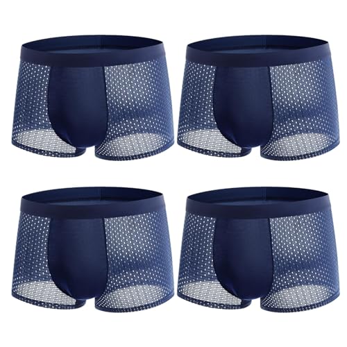 generic Unterhosen Männer 4er Pack Eisseide Mesh Unterwäsche Herren Sexy Weiche und Bequeme Boxershorts Nahtlos Atmungsaktiv generic Unterhosen Männer 4er Pack Eisseide Mesh Unterwäsche Herren Sexy Weiche und Bequeme Boxershorts Nahtlos Atmungsaktiv von generic