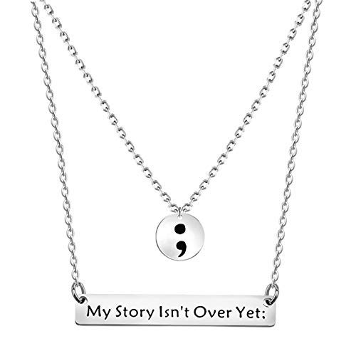 My Story Isn't Over Yet Halsketten-Set, Halikolon-Bar, Halsketten-Set für geistige Gesundheit, Selbstmordprävention, Bewusstseinsweis, Depression My Story Isn't Over Yet Halsketten-Set, Halikolon-Bar, Halsketten-Set für geistige Gesundheit, Selbstmordprävention, Bewusstseinsweis, Depression von generies