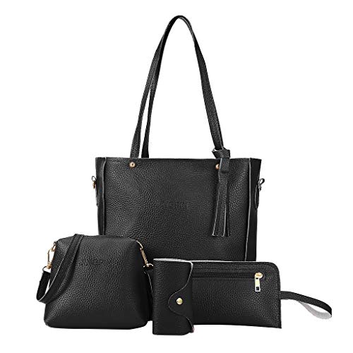4PCS Women Fashion Handbags Purses Wallet Tote Shoulder Bags Casual Crossbody Bags, Best Gift for Ladies Girls, Satchel Purse Set 4pcs von generisch