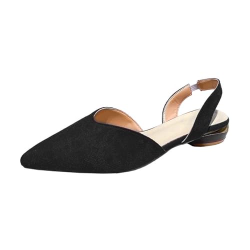 Damen Ballerina Mit Absatz Sommer-Schuhe Spitze Zehenpartie Samt Ballettschuhe Elegant Pumps Flach Abendschuhe Tanzschuhe Bequeme Sandalen Flache Kleidschuhe Hochzeitsschuhe Prinzessin Schuhe von generisch