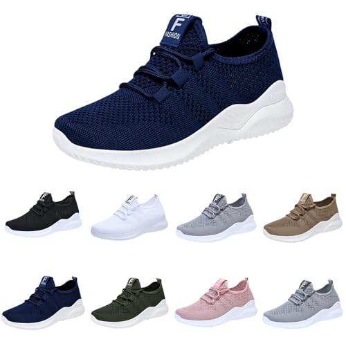Damen Laufschuhe Turnschuhe Mode Mesh Sneaker Sportschuhe Leichte Atmungsaktiv Schuhe Tennisschuhe MäDchen Outdoor Fitness Running Shoes Jogging Sportsschuhe Walkingschuhe StraßEnlaufschuhe von generisch