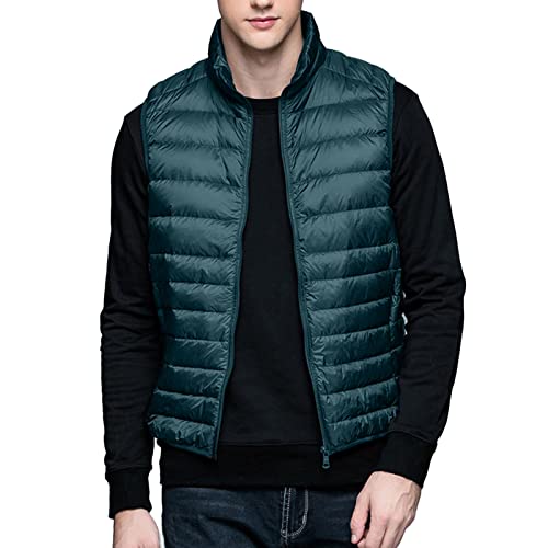 Daunenweste Herren Leicht Leichte Steppweste Herren Weste Daunen Ärmellose Dünne Light Winter Slim Fit Daunenjacken Ärmellos Ultraleichte Daunenmantel Steppjacken Übergröße Down Jacke Männer L von generisch