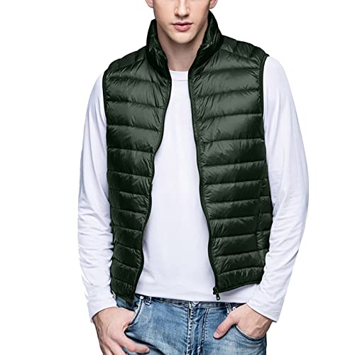 Daunenweste Herren Leicht Leichte Steppweste Herren Weste Daunen Ärmellose Dünne Light Winter Slim Fit Daunenjacken Ärmellos Ultraleichte Daunenmantel Steppjacken Übergröße Down Jacke Männer L von generisch