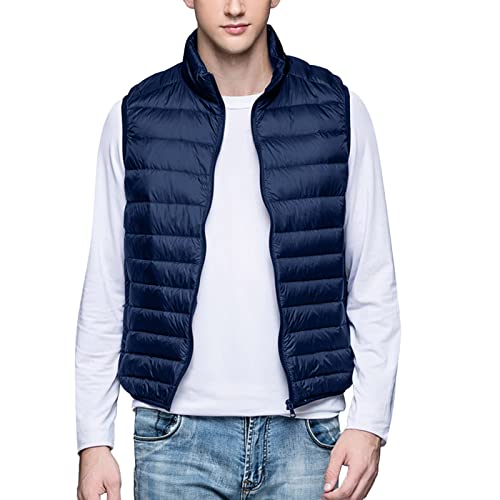Daunenweste Herren Leicht Leichte Steppweste Herren Weste Daunen Ärmellose Dünne Light Winter Slim Fit Daunenjacken Ärmellos Ultraleichte Daunenmantel Steppjacken Übergröße Down Jacke Männer L von generisch