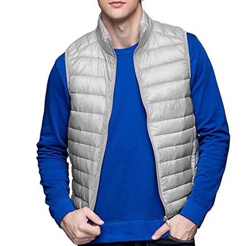 Daunenweste Herren Leicht Leichte Steppweste Herren Weste Daunen Ärmellose Dünne Light Winter Slim Fit Daunenjacken Ärmellos Ultraleichte Daunenmantel Steppjacken Übergröße Down Jacke Männer L von generisch