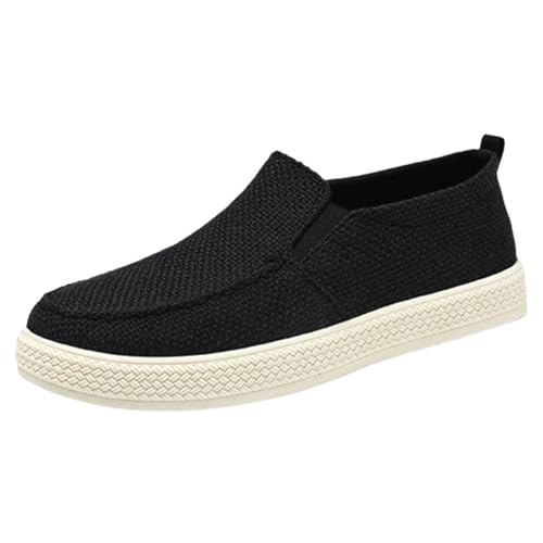Flache Schuhe Herren Low Top Sneaker Slip-On Sportschuhe Leicht Turnschuhe Leichte Stoffschuhe Atmungsaktive Halbschuhe Canvas Shoes Bequeme Loafer Freizeitschuhe Ohne SchnüRsenkel Walkingschuhe von generisch