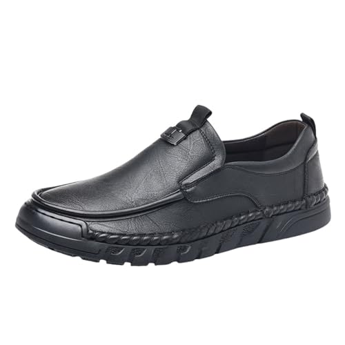 Freizeitschuhe Herren Falche Leder Schuhe Slip On Fahrschuhe Leicht Halbschuhe Bequeme Loafers Handgefertigt Mokassins Leather Shoes Atmungsaktiv Walkingschuhe Business Shoes FüR MäNner von generisch