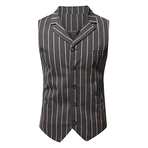Gestreift Anzugweste Herren Elegant Westen Herringbone Anzug Westen Vintage Slim Fit Geschäft Hochzeit Elegant Anzugweste Stil Blazer Westen Hochzeitsweste Business-Dinner Anzugweste mit zwei L Gestreift Anzugweste Herren Elegant Westen Herringbone Anzug Westen Vintage Slim Fit Geschäft Hochzeit Elegant Anzugweste Stil Blazer Westen Hochzeitsweste Business-Dinner Anzugweste mit zwei L von generisch