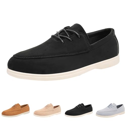Halbschuhe Herren Flache Schuhe,MäNner Casual Shoes,Runde Zehe Fahrschuhe,Low Top SchnüRschuhe,Bequeme Leichte Walkingschuhe,LäSsige Atmungsaktive Freizeitschuhe,Anti-Rutsch Bootsschuhe von generisch