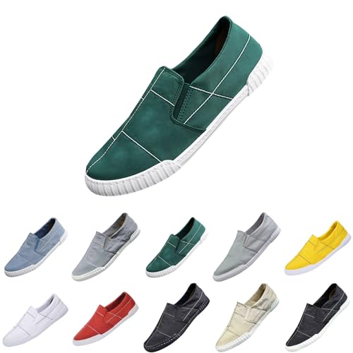 Herren Canvas Schuhe Low Top Flache Freizeitschuhe Extra Leichte Segeltuchschuhe LäSsig Atmungsaktive Stoffschuhe Ohne SchnüRsenkel Fahrschuhe Bequeme Loafers Slipper Halbschuhe Arbeitsschuhe Herren Canvas Schuhe Low Top Flache Freizeitschuhe Extra Leichte Segeltuchschuhe LäSsig Atmungsaktive Stoffschuhe Ohne SchnüRsenkel Fahrschuhe Bequeme Loafers Slipper Halbschuhe Arbeitsschuhe von generisch