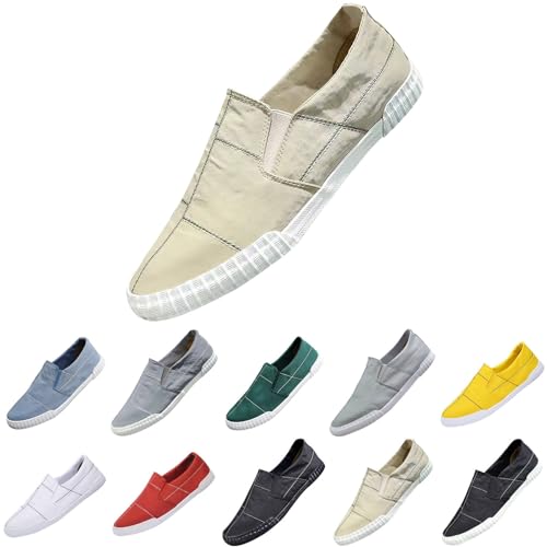 Herren Canvas Schuhe Low Top Flache Freizeitschuhe Extra Leichte Segeltuchschuhe LäSsig Atmungsaktive Stoffschuhe Ohne SchnüRsenkel Fahrschuhe Bequeme Loafers Slipper Halbschuhe Arbeitsschuhe Herren Canvas Schuhe Low Top Flache Freizeitschuhe Extra Leichte Segeltuchschuhe LäSsig Atmungsaktive Stoffschuhe Ohne SchnüRsenkel Fahrschuhe Bequeme Loafers Slipper Halbschuhe Arbeitsschuhe von generisch