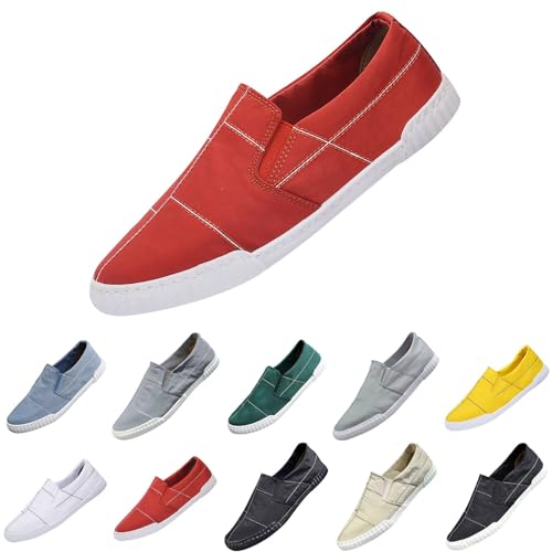 Herren Canvas Schuhe Low Top Flache Freizeitschuhe Extra Leichte Segeltuchschuhe LäSsig Atmungsaktive Stoffschuhe Ohne SchnüRsenkel Fahrschuhe Bequeme Loafers Slipper Halbschuhe Arbeitsschuhe Herren Canvas Schuhe Low Top Flache Freizeitschuhe Extra Leichte Segeltuchschuhe LäSsig Atmungsaktive Stoffschuhe Ohne SchnüRsenkel Fahrschuhe Bequeme Loafers Slipper Halbschuhe Arbeitsschuhe von generisch