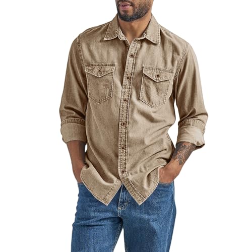 Jeans Hemd Herren Langarm - Hemden Herren Mit 2 Klappentasche Regular Fit Denim Hemdjacke Button-Down Langarmhemd LangäRmeliges Jeanshemd Cowboy-Style Kent-Kragen Businesshemd Männer Freizeit Hemd Jeans Hemd Herren Langarm - Hemden Herren Mit 2 Klappentasche Regular Fit Denim Hemdjacke Button-Down Langarmhemd LangäRmeliges Jeanshemd Cowboy-Style Kent-Kragen Businesshemd Männer Freizeit Hemd von generisch
