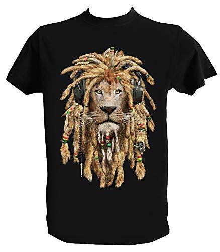 Löwe Rasta Tshirt Herren Kinder Löwe von Juda Lion Reggae Shirt, Herren - XL von generisch
