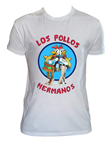 Los Pollos Hermanos T-Shirt Kinder Herren Schwarz Weiß Heisenberg Gustavo Serie Shirt, Herren - 3XL von generisch