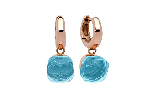 Qudo Firenze Creolen rosegold Edelstahl beschichtet (aqua) von generisch