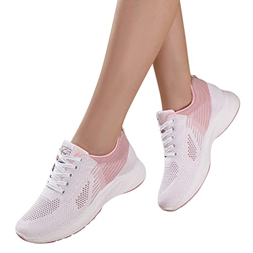 Sneaker Damen Mit Keilabsatz - Mesh Sportschuhe Damen Leicht Amtungsaktiv Turnschuhe Bequeme Laufschuhe Strick Stoff Freizeitschuhe rutschfeste Fitnessschuhe Joggingschuhe Walkingschuhe von generisch