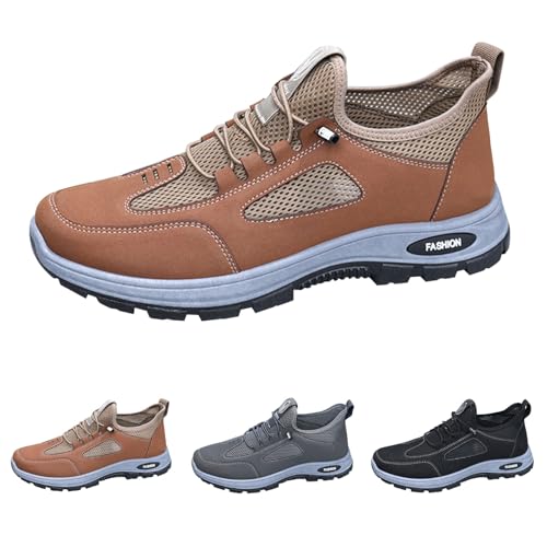 Wanderschuhe Herren Sommer Outdoor - Turnschuhe Herren Mesh Trekking Schuhe rutschfeste Hiking SHOS Leichte Atmungsaktiv Sportschuhe OrthopäDische Sneakers Laufschuhe StraßEnlaufschuhe von generisch