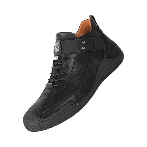 Wasserdichte Wanderschuhe Herren Aus Leder High Top Lederschuhe Herbst Outdoor Stiefeletten VerschleißFeste Rutschfeste Trekkingschuhe Eifnarbig Wanderstiefel Kletterschuhe Kurzstiefel von generisch
