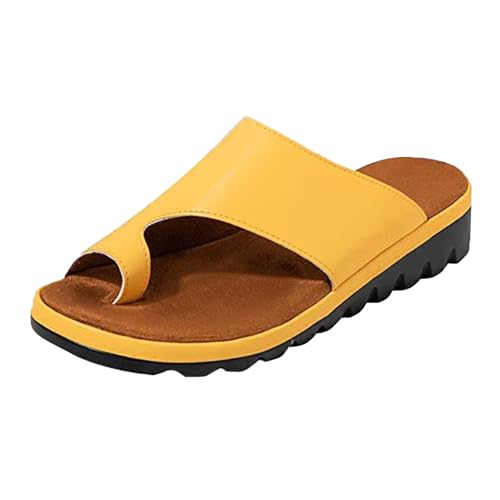 generisch Barfuß Sandalen Damen Orthopädische Damen Hallux Valgus Bunion Sandalen rutschfeste Weiche Flip Flops Big Toe Behandlung Sommer Strand Reise Hausschuhe Yellow 42 generisch Barfuß Sandalen Damen Orthopädische Damen Hallux Valgus Bunion Sandalen rutschfeste Weiche Flip Flops Big Toe Behandlung Sommer Strand Reise Hausschuhe Yellow 42 von generisch