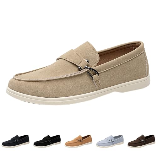 generisch Casual Schuhe Herren Bequeme Loafer Slip On Halbschuhe Low Top LäSsige Walkingschuhe Leichte Atmungsaktive Freizeitschuhe Flache Slipper Fahrschuhe Ohne SchnüRsenkel Bootsschuhe von generisch