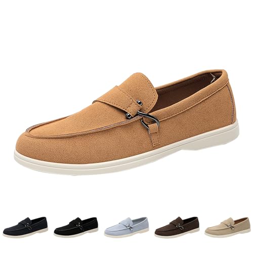 generisch Casual Schuhe Herren Bequeme Loafer Slip On Halbschuhe Low Top LäSsige Walkingschuhe Leichte Atmungsaktive Freizeitschuhe Flache Slipper Fahrschuhe Ohne SchnüRsenkel Bootsschuhe von generisch
