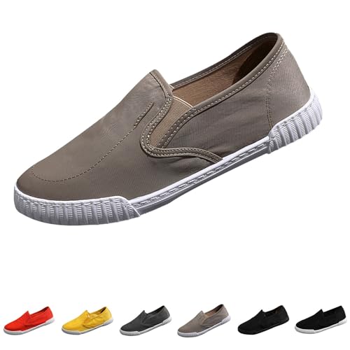 generisch Flache Schuhe FüR Herren Leicht Bequem Segeltuchschuhe LäSsig Stoffschuhe Atmungsaktiv Halbschuhe,Ohne SchnüRsenkel Fahrschuhe,Modische Freizeitschuhe,Casual Loafer Slipper,Schlupfschuhe von generisch