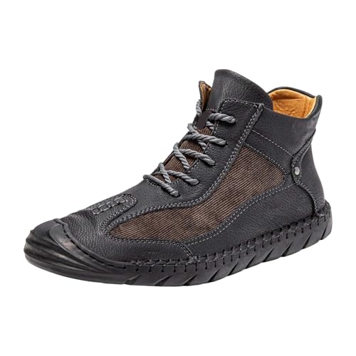 generisch Herren Arbeitsstiefel Outdoor Ankle Boots Sportlich Stiefeletten Rutschfeste VerschleißFeste Sicherheitsstiefel Wasserdichte Atmungsaktive Wanderstiefel High Top Trekkingschuhe von generisch