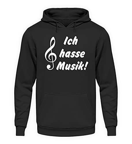 generisch Ich Hasse Musik! - Unisex Kapuzenpullover Hoodie -XL-Jet Schwarz von generisch