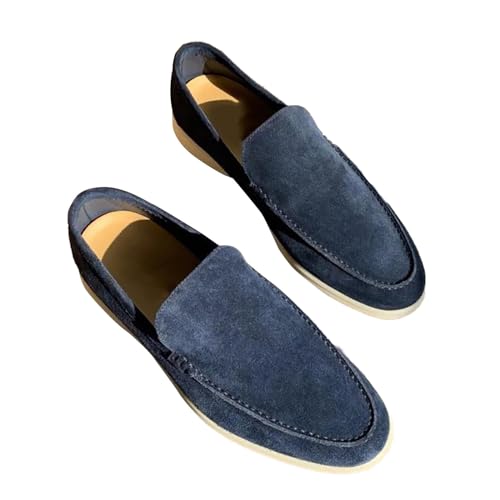 generisch Loafer Herren Wildleder Slippers Slip On Freizeitschuhe Flache Leicht Walkingschuhe Lässige Bootsschuhe für Herren Breite Ohne SchnüRsenkel Walkingschuhe Fahrschuhe Modische Low Top Schuhe von generisch