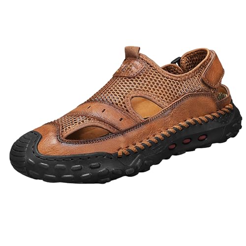 generisch Outdoor Sandalen Herren Sommer Wandersandalen Mesh Leder Trekkingsandalen Atmungsaktive Wanderschuhe Handgemachte Sandale Closed Toe Strandschuhe Wasserdicht Outdoorschuhe Arbeitsschuhe generisch Outdoor Sandalen Herren Sommer Wandersandalen Mesh Leder Trekkingsandalen Atmungsaktive Wanderschuhe Handgemachte Sandale Closed Toe Strandschuhe Wasserdicht Outdoorschuhe Arbeitsschuhe von generisch