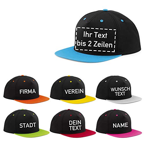 generisch Snapback, Cap mit Wunschtext oder Namen Bestickt (schwarz/Fuchsia) von generisch