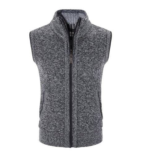 generisch Strickjacke Herren, Herren mit Stehkragen Fleece-Fütterung Ärmellose Strickjacke Pullunder Strickweste mit Reißverschluss Dicker Gilet Winterweste für warme Weste Outdoor Freizeitweste L generisch Strickjacke Herren, Herren mit Stehkragen Fleece-Fütterung Ärmellose Strickjacke Pullunder Strickweste mit Reißverschluss Dicker Gilet Winterweste für warme Weste Outdoor Freizeitweste L von generisch