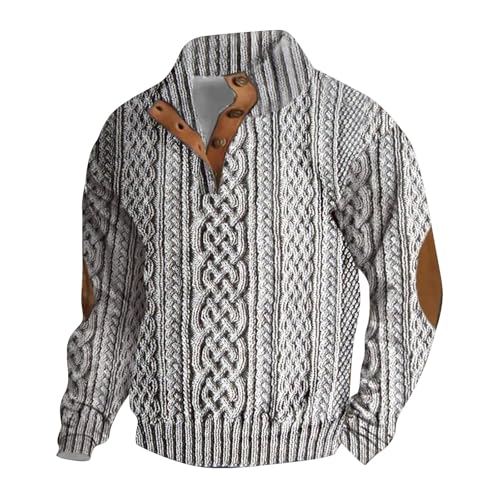generisch Sweatshirt Herren ohne Kapuze Pullover 145D Drucken Casual Langarm Cord Poloshirt Stehkragen Button Classic Sweater Winter Casual Pulli Langarm Funktionsshirt Winterpullover Streetwear generisch Sweatshirt Herren ohne Kapuze Pullover 145D Drucken Casual Langarm Cord Poloshirt Stehkragen Button Classic Sweater Winter Casual Pulli Langarm Funktionsshirt Winterpullover Streetwear von generisch
