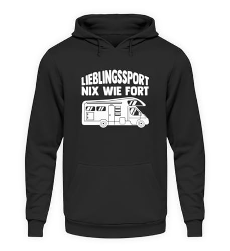 generisch Wohnmobil I Lustiger Spruch Camping Camper Urlaub - Unisex Kapuzenpullover Hoodie -M-Deep Black von generisch