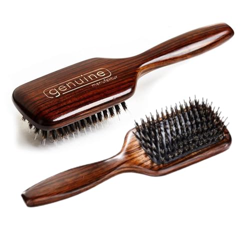 Genuine Haircare CARE BRUSH TRAVEL - Haarbürste ohne ziepen mit 100% Wildschweinborsten, Sleek bun Bürste für die leichte Kopfmassage - perfekt für lange Haare & Locken von Damen, Herren & Kinder Genuine Haircare CARE BRUSH TRAVEL - Haarbürste ohne ziepen mit 100% Wildschweinborsten, Sleek bun Bürste für die leichte Kopfmassage - perfekt für lange Haare & Locken von Damen, Herren & Kinder von genuine haircare