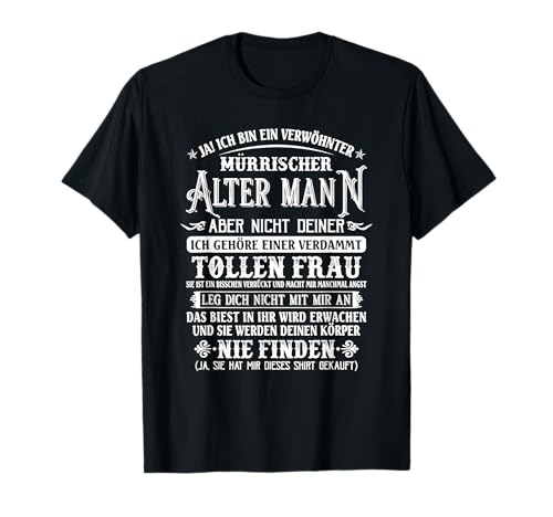 je ich bin ein verwöhnter mürrischer alter mann T-Shirt je ich bin ein verwöhnter mürrischer alter mann T-Shirt von germanfavoritehuyclubs deutschfunsayingquotes