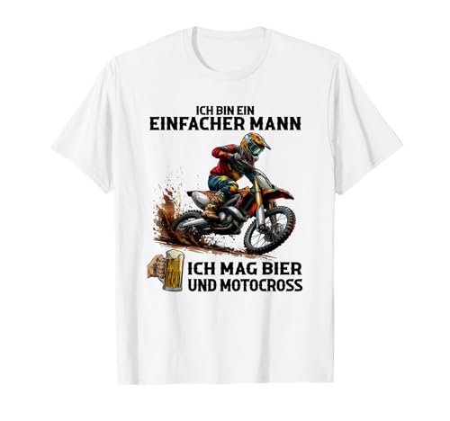 ich bin ein einfacher mann ich mag bier und motocross T-Shirt von germansayinghoangquotes deutschhuyfunclubs