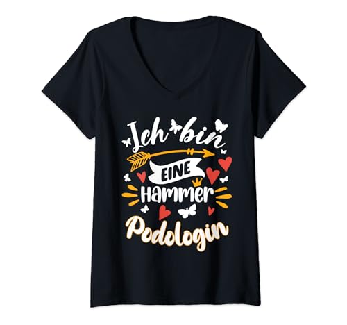 Damen Eine Hammer Podologin Für Frauen podologin geschenk T-Shirt mit V-Ausschnitt Damen Eine Hammer Podologin Für Frauen podologin geschenk T-Shirt mit V-Ausschnitt von geschenk praxiseröffnung podologie
