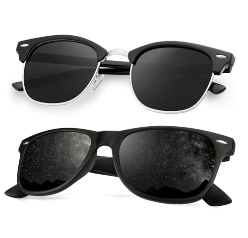 gesruny Polarisiert Sonnenbrille Herren Schwarz V01 von gesruny ㅤ