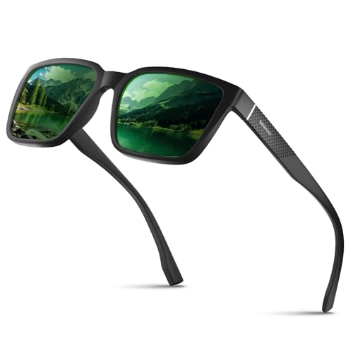 gesruny ㅤ Polarisierte-Sonnenbrille-Herren-Damen-Sunglasses-Men-Woman-Sonnenbrillen-Klassische-Retro-UV400 Schutz-Rechteckig für Golf, Fahren, Angeln, Reisen,Outdoor-Sport von gesruny ㅤ