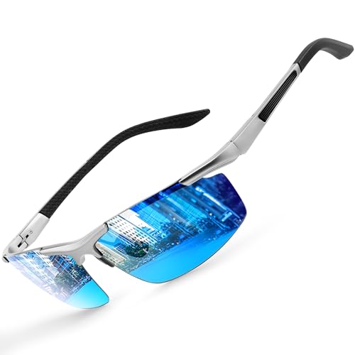 gesruny-Sonnenbrille-Herren-Damen-polarisiert-UV400-Blend Schutz-Al-Mg Metallrahmen-Rechteckig-Ultraleicht-Sonnenbrillen-Klassisch-Retro-Unisex-Outdoor sport brille für Fahren-Blue gesruny-Sonnenbrille-Herren-Damen-polarisiert-UV400-Blend Schutz-Al-Mg Metallrahmen-Rechteckig-Ultraleicht-Sonnenbrillen-Klassisch-Retro-Unisex-Outdoor sport brille für Fahren-Blue von gesruny ㅤ