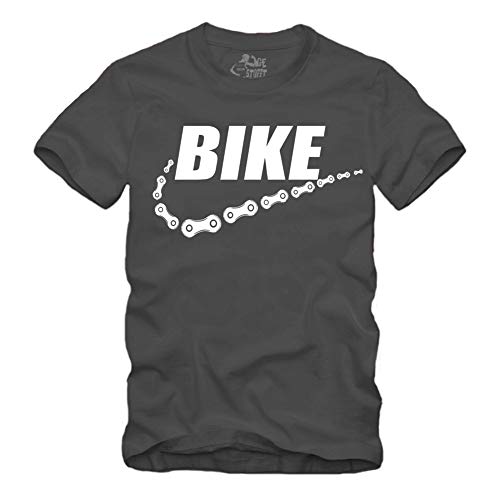 Bike - Fahrrad Geschenke Radfahrer - E-Bike - Mountain-Bike - MTB - BMX - Fixie - Rennrad - Tour - Outdoor - Sport - Urban - Motiv - Spruch - Fun - Lustig (XXL, Grau) von gestofft