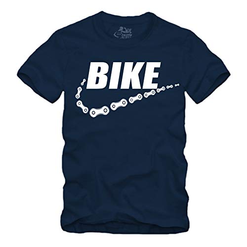 Bike - Fahrrad Geschenke Radfahrer - E-Bike - Mountain-Bike - MTB - BMX - Fixie - Rennrad - Tour - Outdoor - Sport - Urban - Motiv - Spruch - Fun - Lustig (XXL, Navy) von gestofft