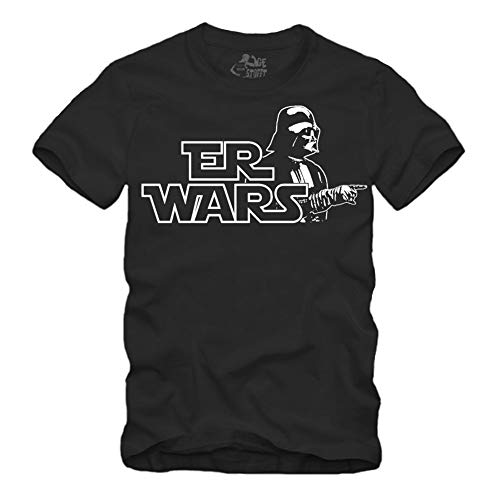 Er Wars - T-Shirt Er war es, Seine Schuld,Arbeit Geschenk (M, Schwarz) von gestofft