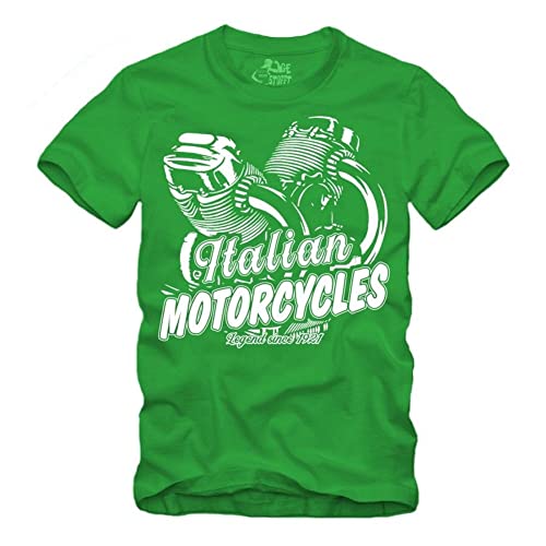 Italian Motorcycles Legend - grün T-Shirt Moto Motor Guzzi Cafe Racer Scrambler V11 V7 V9 V6 Italy (L) von gestofft