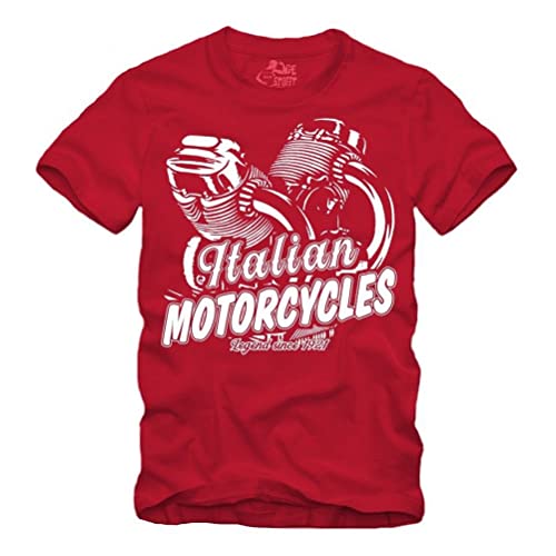 Italian Motorcycles Legend - rot T-Shirt (L) von gestofft