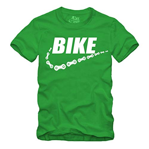 Bike - Fahrrad Geschenke Radfahrer - E-Bike - Mountain-Bike - MTB - BMX - Fixie - Rennrad - Tour - Outdoor - Sport - Urban - Motiv - Spruch - Fun - Lustig (M, Grün) von gestofft